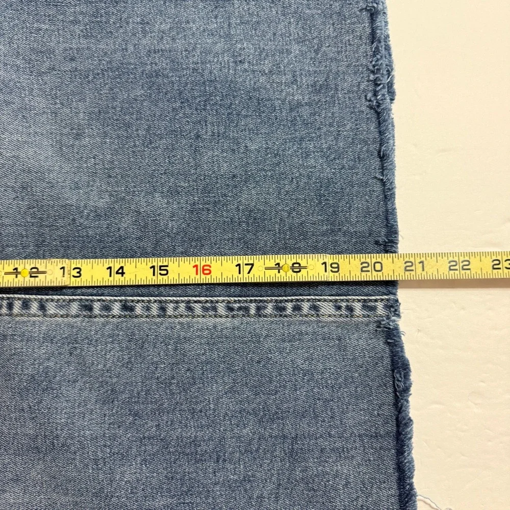Rock & Roll Denim Skirt High Rise Frayed Hem Stretch‎ Blue Women's 26